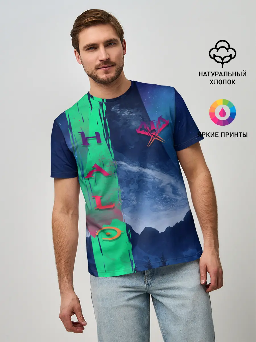 Мужская базовая футболка / HALO Ring