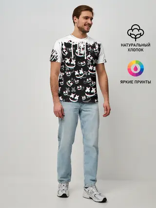 Мужская базовая футболка / MARSHMELLO GLITCH