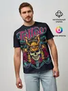 Мужская базовая футболка / Череп со змеями
