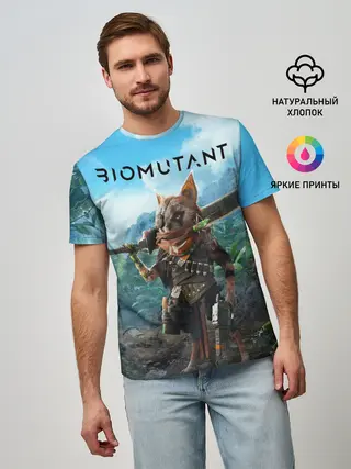 Мужская базовая футболка / Biomutant Биомутант