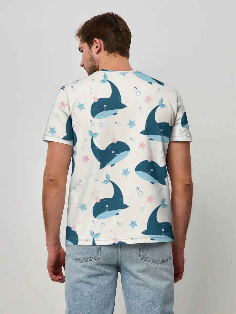 Мужская базовая футболка / Киты