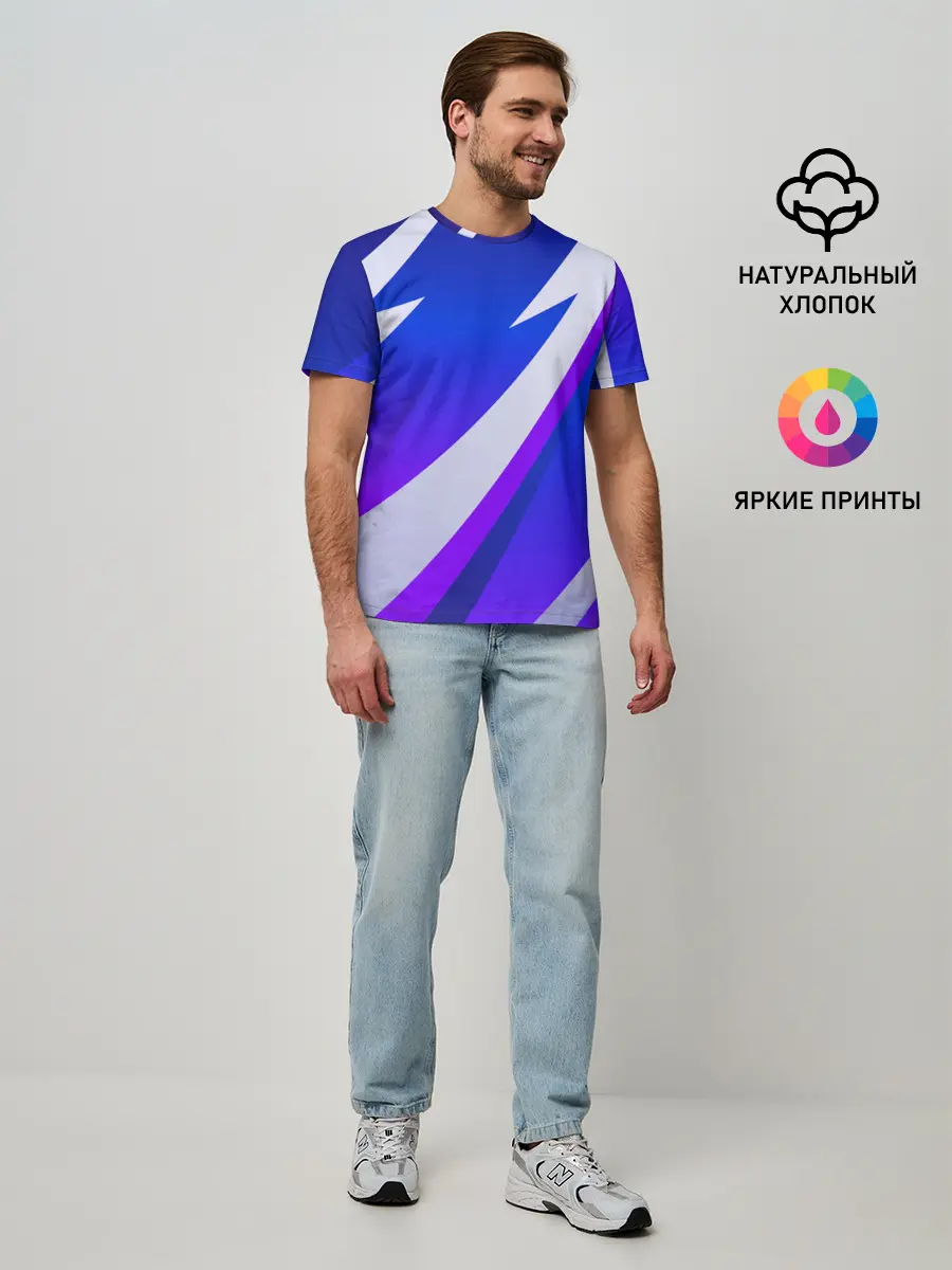 Мужская базовая футболка / SPORT STYLE BLUE