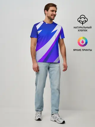 Мужская базовая футболка / SPORT STYLE BLUE