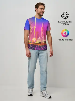 Мужская базовая футболка / КИБЕР ГОРОД