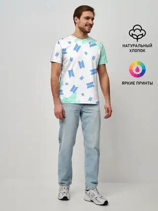 Мужская базовая футболка / BTS / БТС