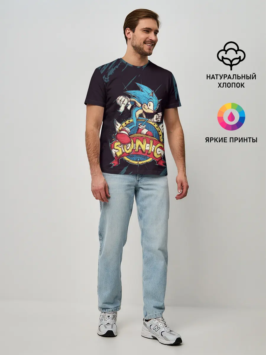 Мужская базовая футболка / SONIC | СОНИК