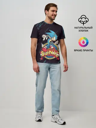 Мужская базовая футболка / SONIC | СОНИК