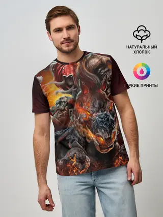 Мужская базовая футболка / Демон-Всадник