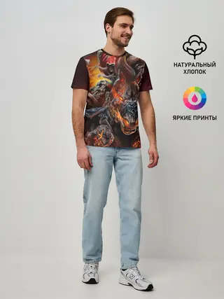 Мужская базовая футболка / Демон-Всадник