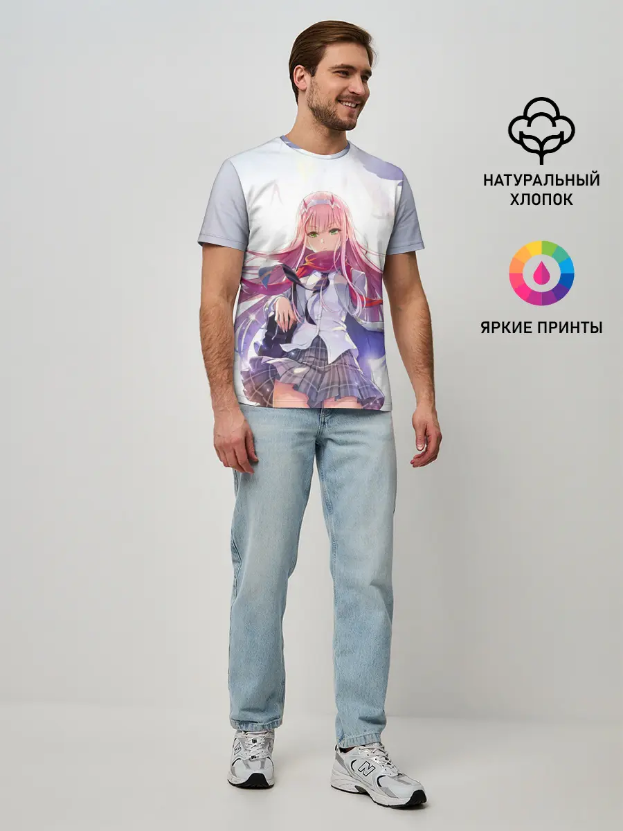 Мужская базовая футболка / Ноль два арт