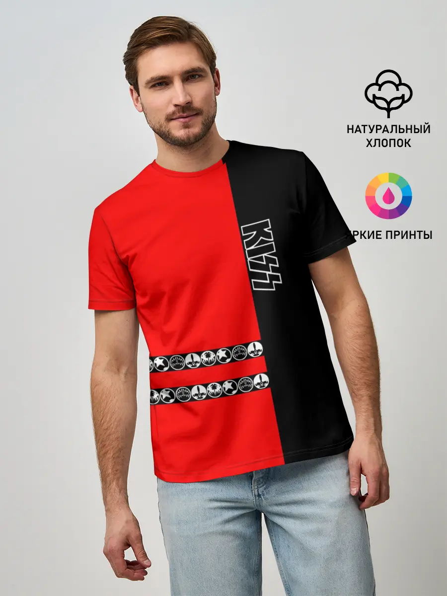 Мужская базовая футболка / Kiss