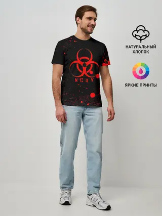 Мужская базовая футболка / nCoV | Коронавирус