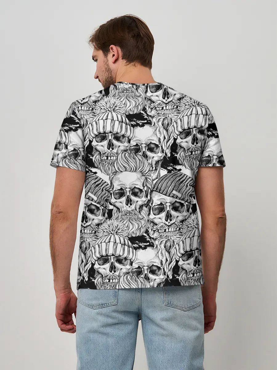 Мужская базовая футболка / Human skulls