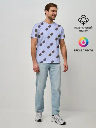 Мужская базовая футболка / Разноцветные очки