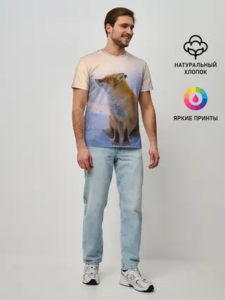 Мужская базовая футболка / Лисичка