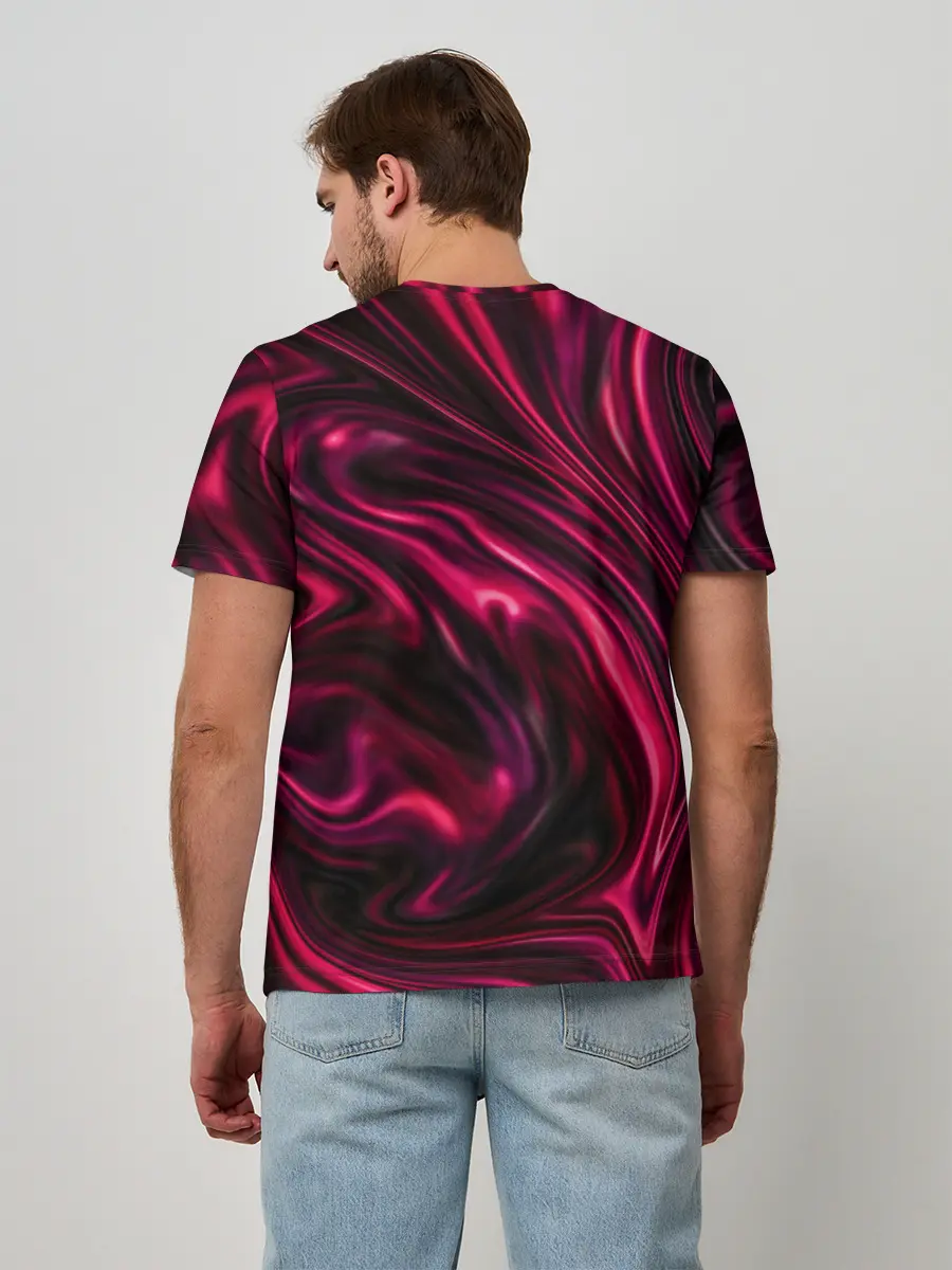 Мужская базовая футболка / Abstract Fluid