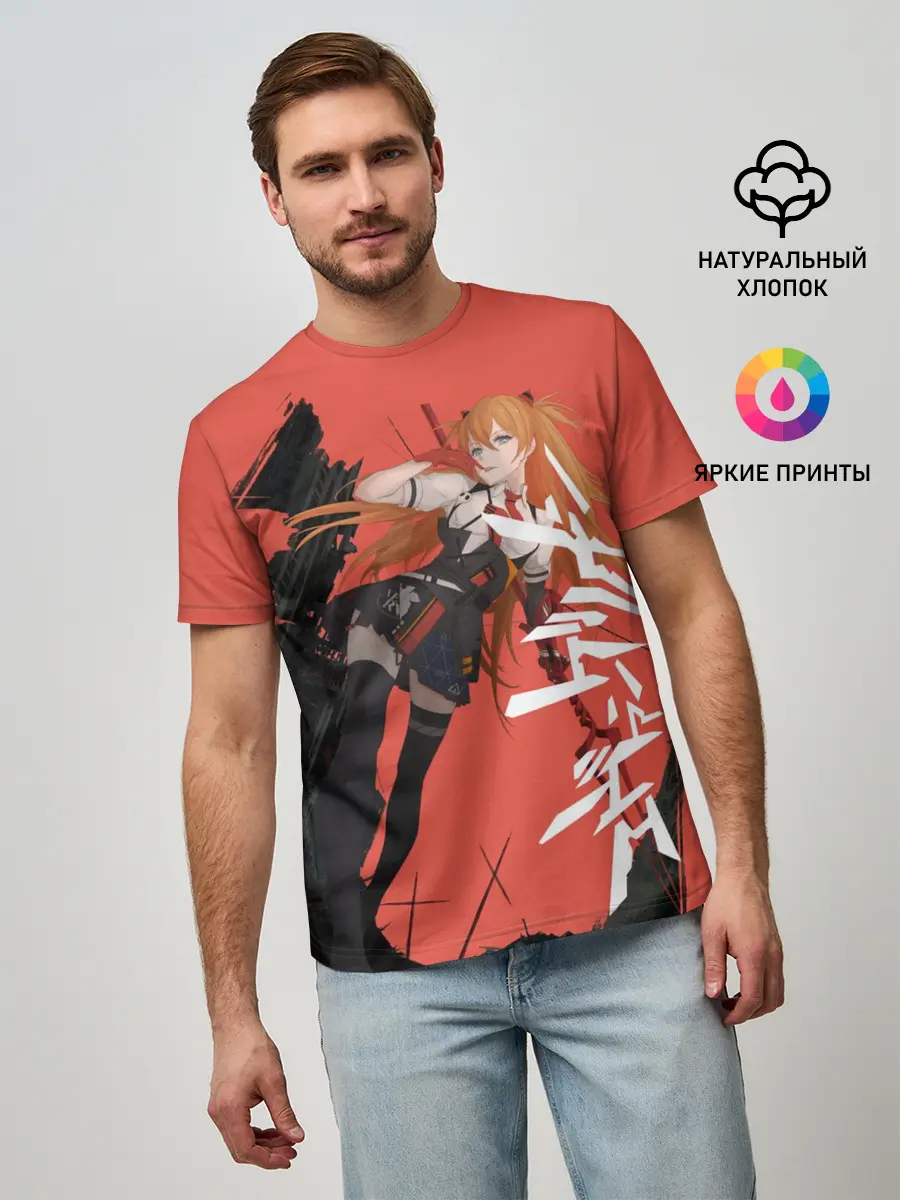 Мужская базовая футболка / Evangelion Asuka Langley