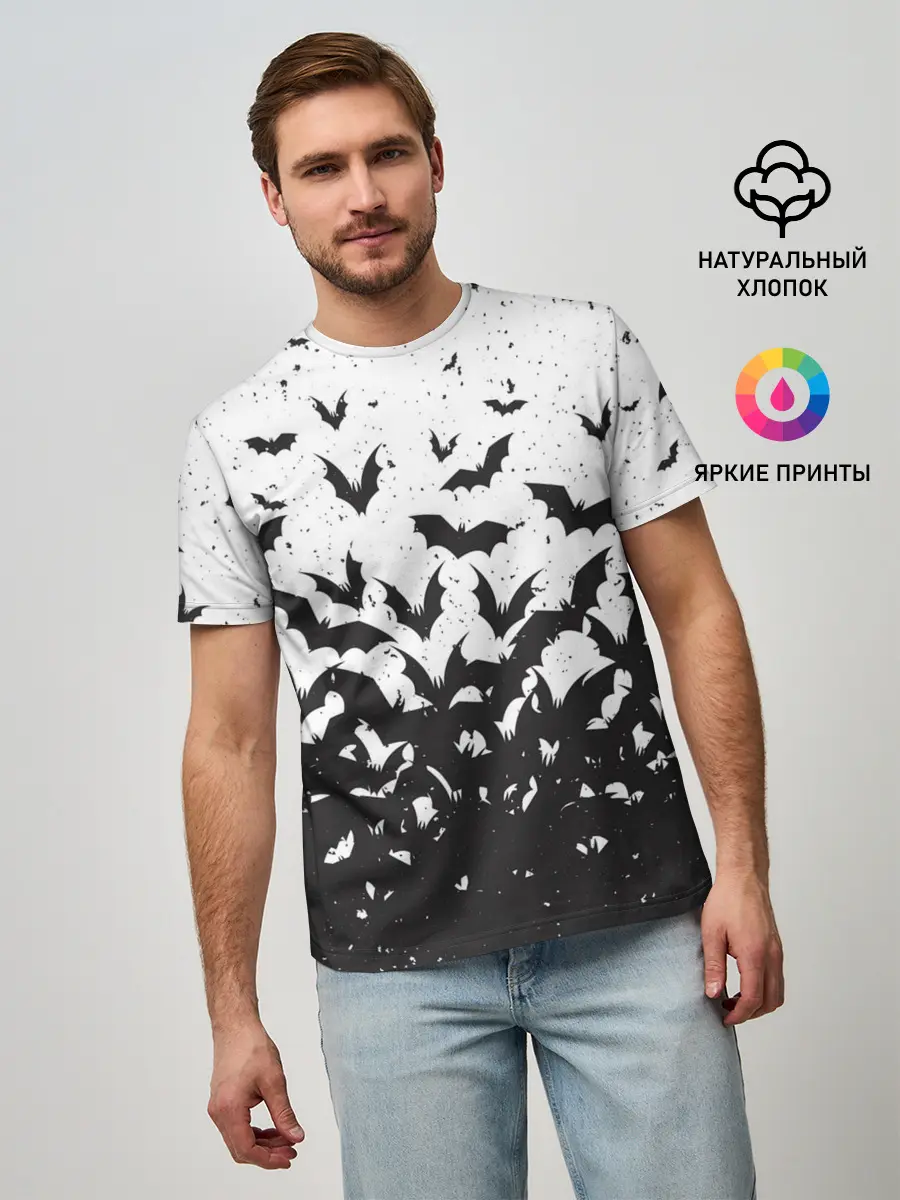 Мужская базовая футболка / Летучие кровососы