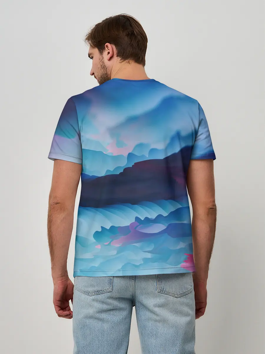 Мужская базовая футболка / Грозовые мазки