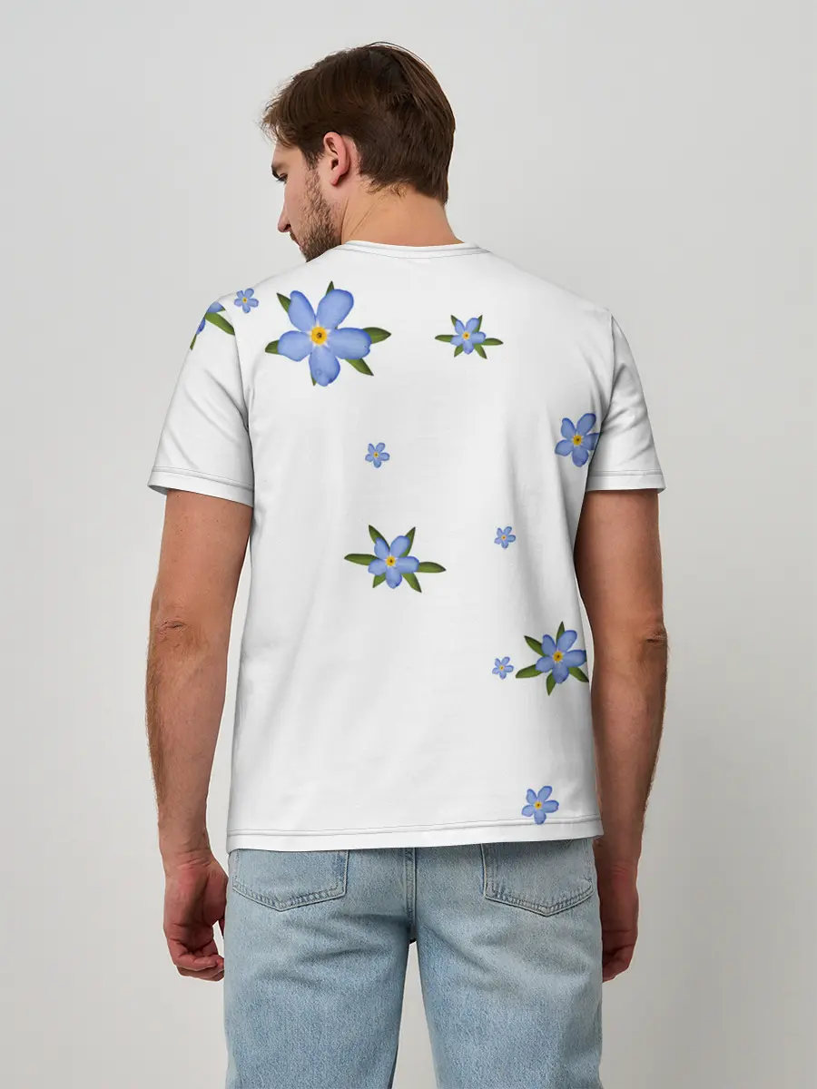 Мужская базовая футболка / Незабудка