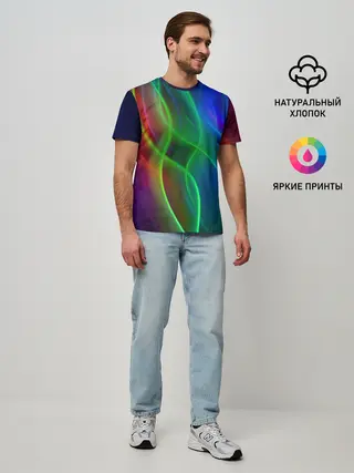 Мужская базовая футболка / НЕОНОВАЯ АБСТРАКЦИЯ