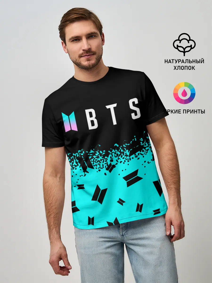 Мужская базовая футболка / BTS / БТС