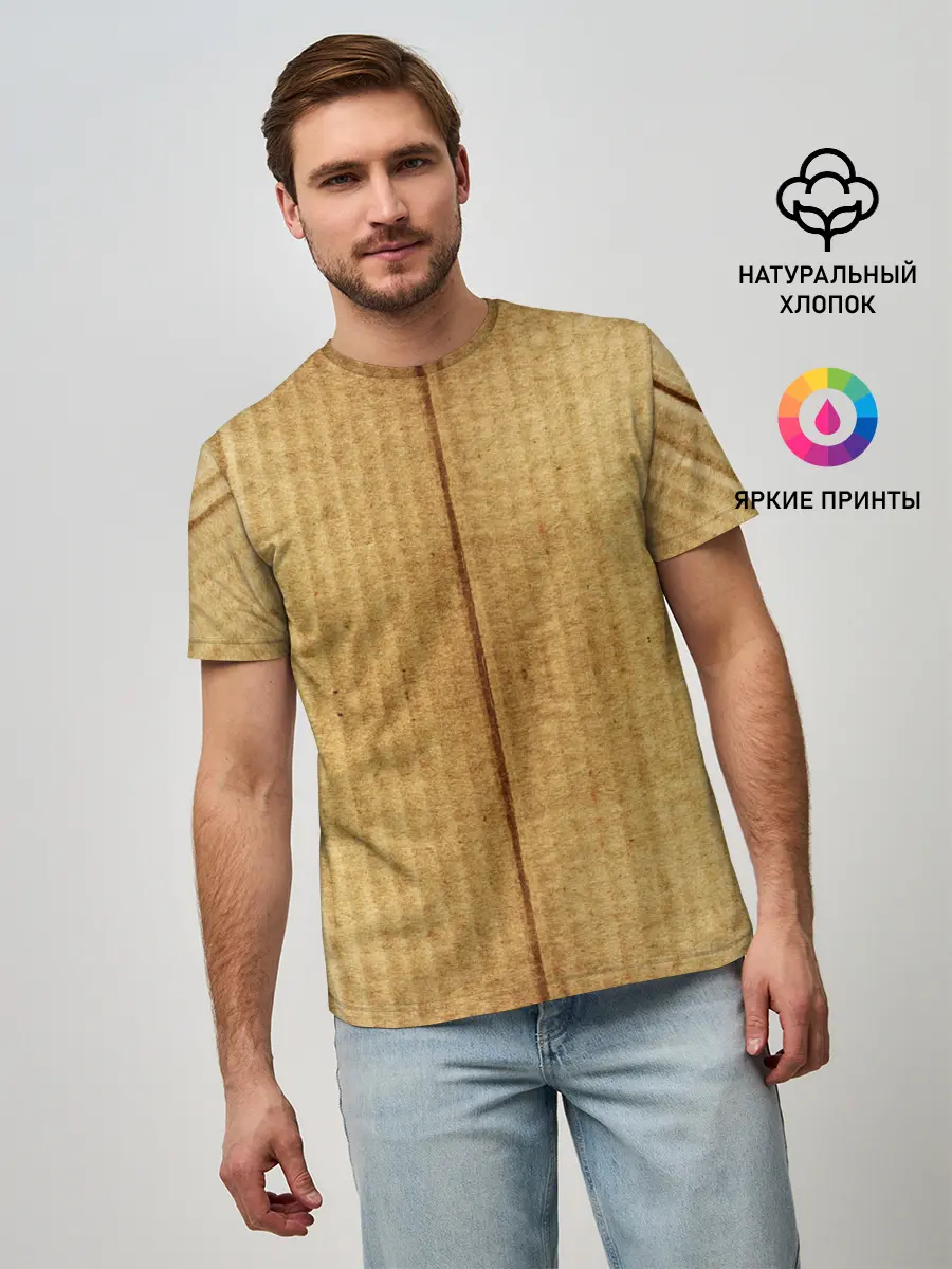 Мужская базовая футболка / Картон