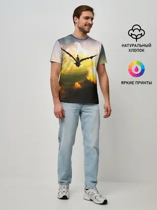 Мужская базовая футболка / Как приручить дракона