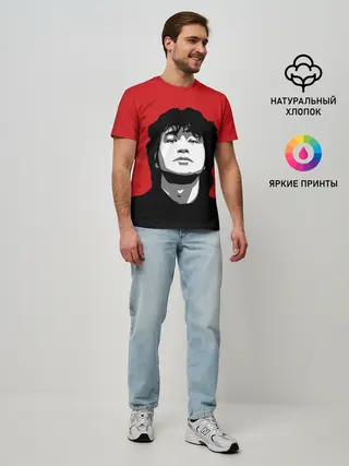 Мужская базовая футболка / Виктор Цой