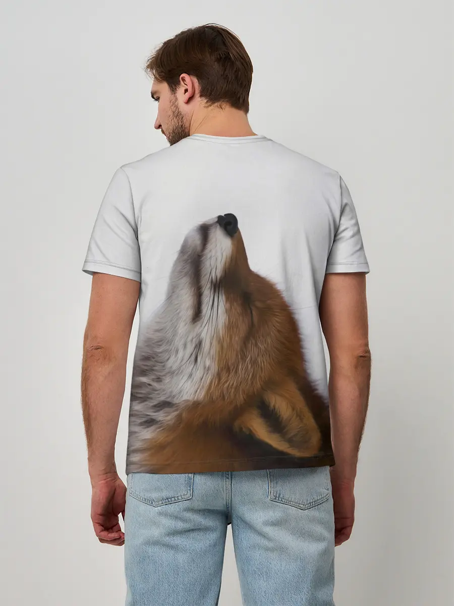 Мужская базовая футболка / Лиса Главное фыр-фыр