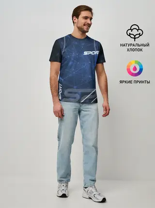 Мужская базовая футболка / Фитнес