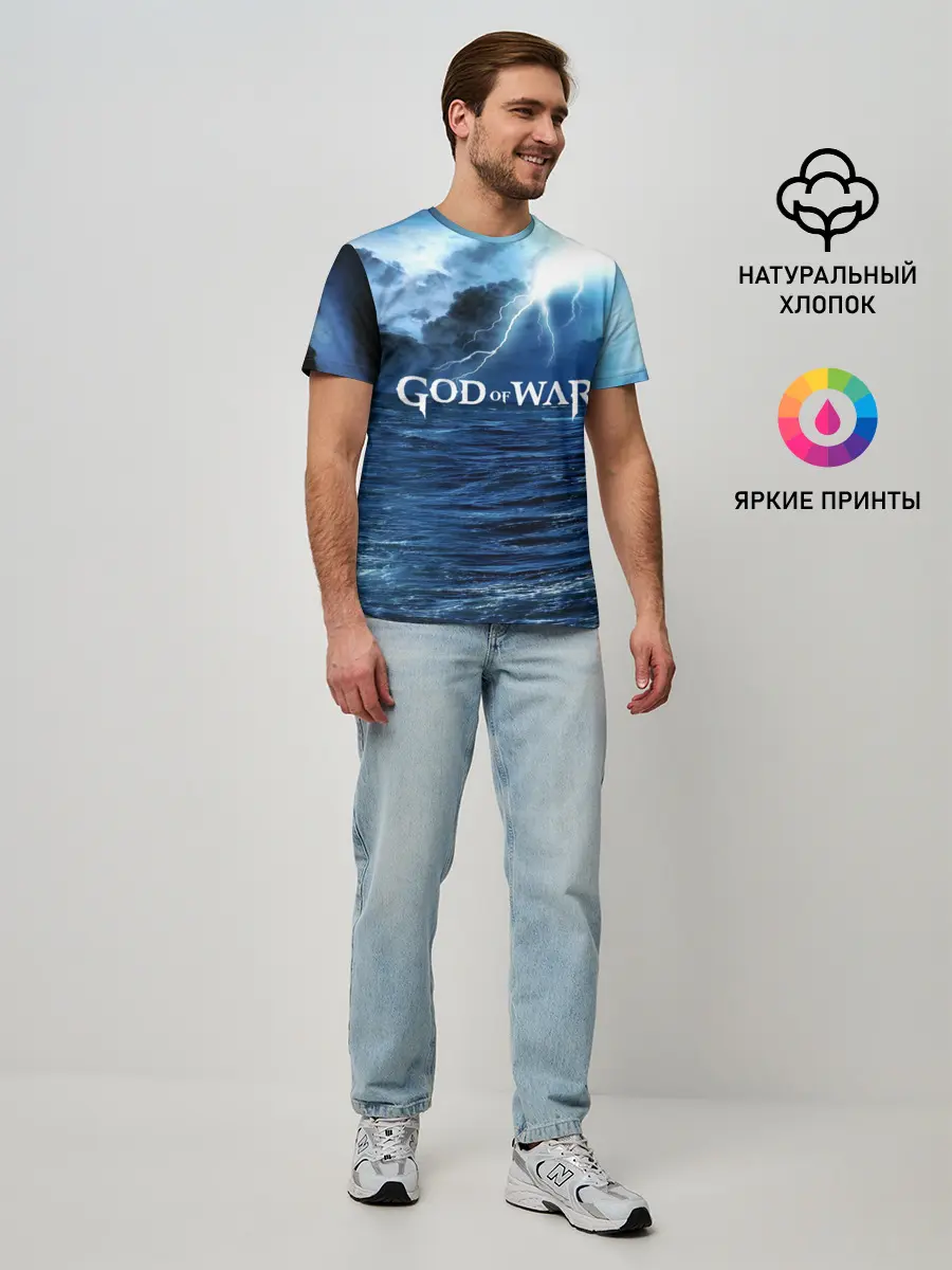 Мужская базовая футболка / God of WAR