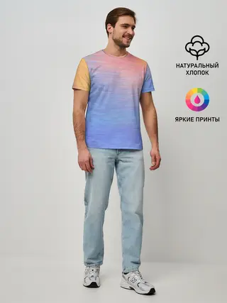 Мужская базовая футболка / Закат в море