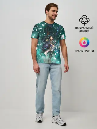 Мужская базовая футболка / Сяо | Геншин Импакт