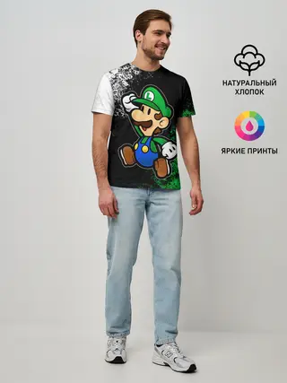 Мужская базовая футболка / Luigis Mansion