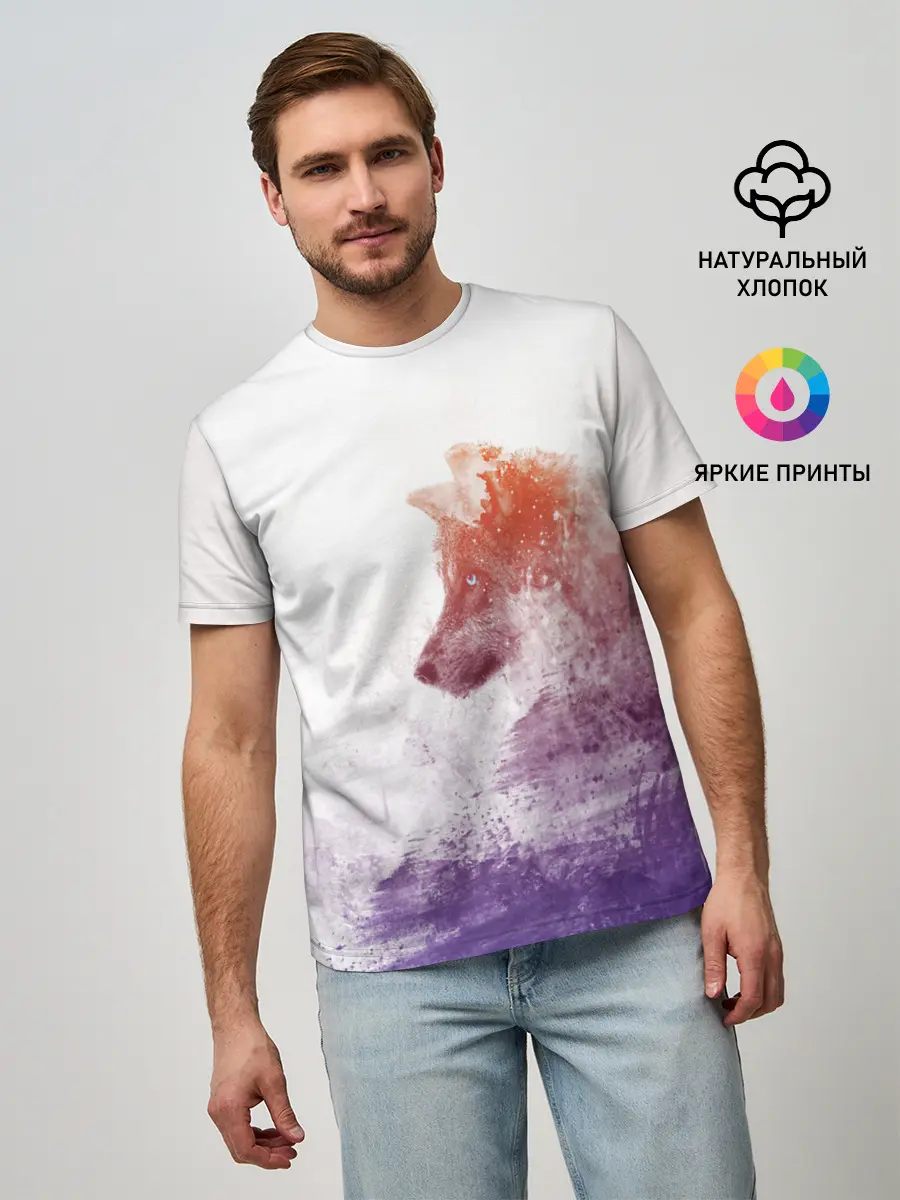 Мужская базовая футболка / ВОЛК