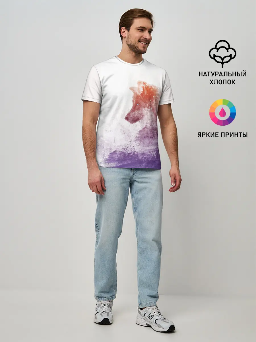 Мужская базовая футболка / ВОЛК