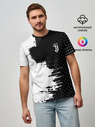 Мужская базовая футболка / Juventus uniform black 2018