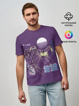 Мужская базовая футболка / Робот Геодонист