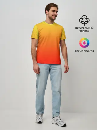 Мужская базовая футболка / Оранж