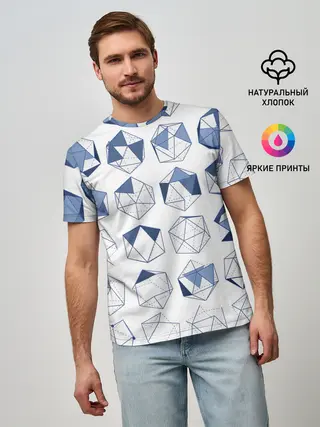 Мужская базовая футболка / Геометрические фигуры