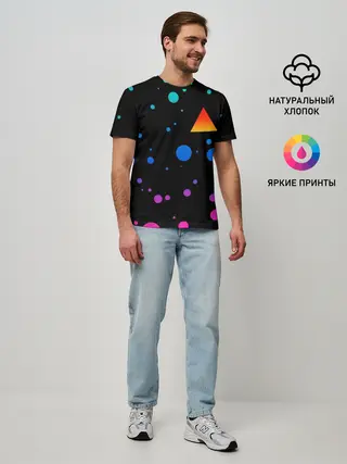 Мужская базовая футболка / геометрия