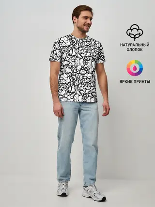 Мужская базовая футболка / Абстрактная жидкость