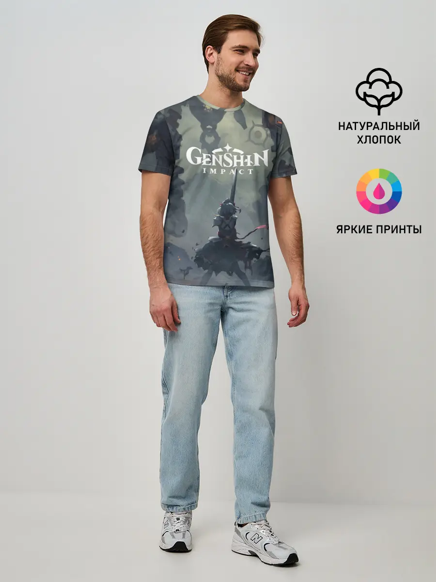 Мужская базовая футболка / Genshin impact | Noelle