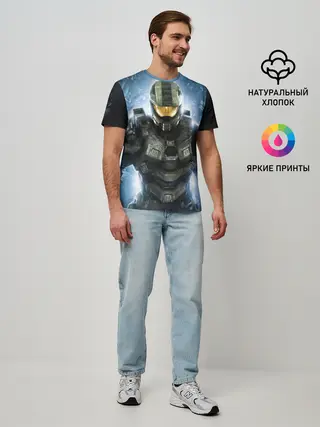 Мужская базовая футболка / Halo