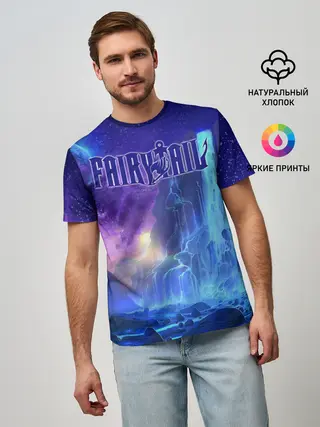 Мужская базовая футболка / Водопад Фейри Тейл