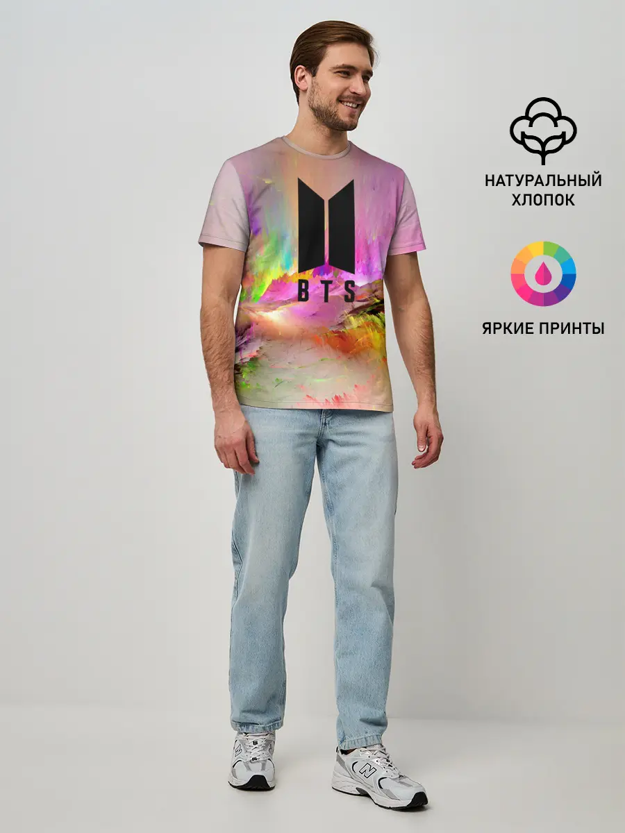 Мужская базовая футболка / BTS