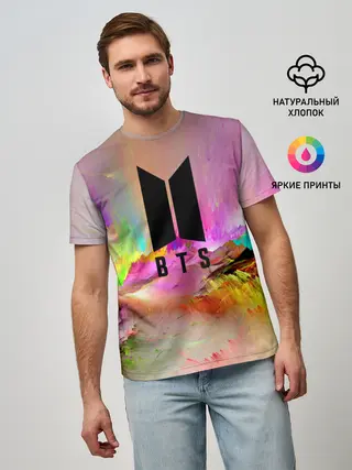 Мужская базовая футболка / BTS