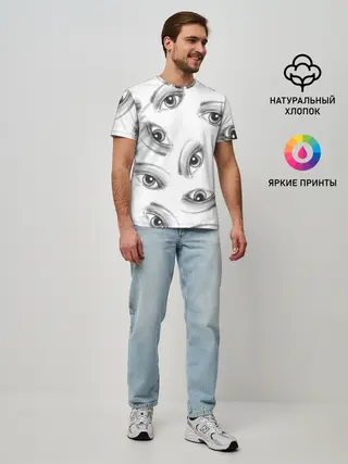 Мужская базовая футболка / глаза