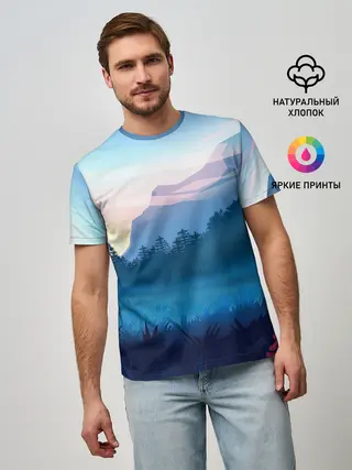 Мужская базовая футболка / Рассвет